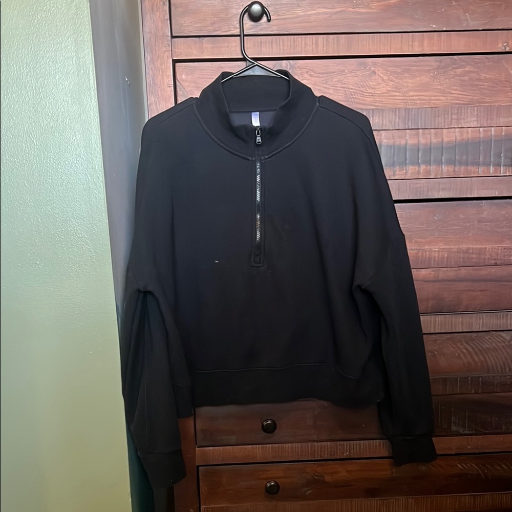 Women’s Black Half-Zip Sweater
